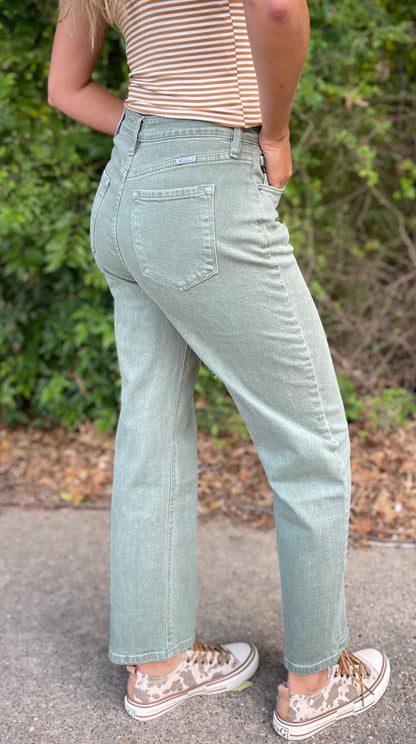 Corsica Kancan Olive Straight Jeans