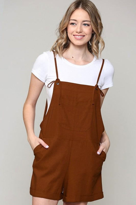 Linen Overall Romper