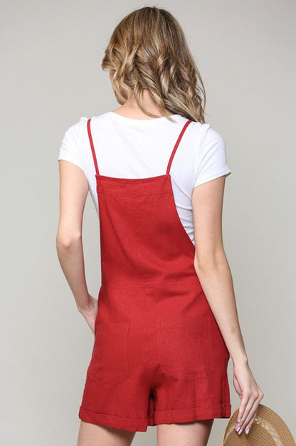 Linen Overall Romper