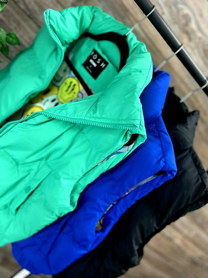 **SALE!** Cropped Puff Vest with Happy Lining
