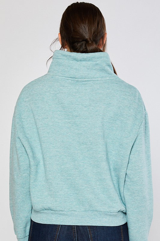 Cowl Neck Sweatshirt Pullover (Size Large)