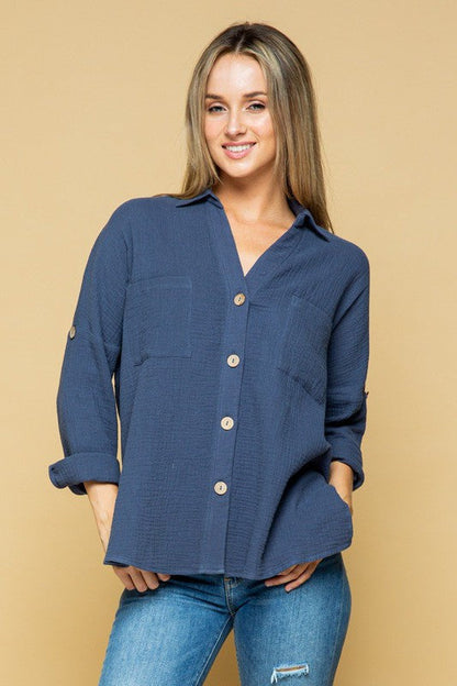 **SALE!!** Anson Lightweight Coco Buttondown