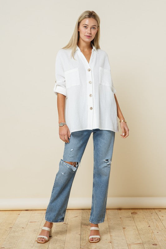 **SALE!!** Anson Lightweight Coco Buttondown