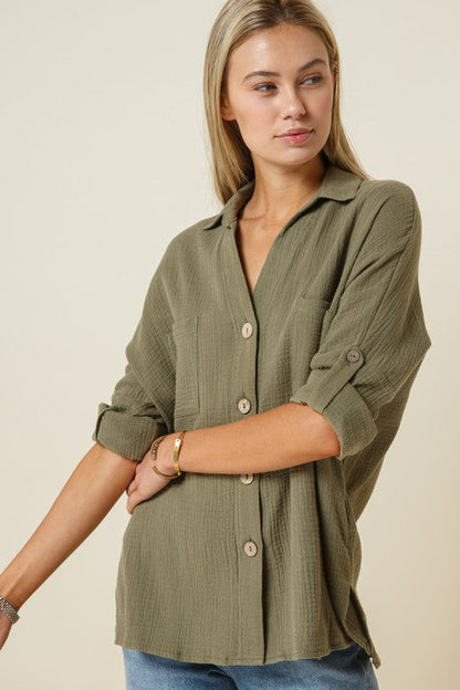 **SALE!!** Anson Lightweight Coco Buttondown