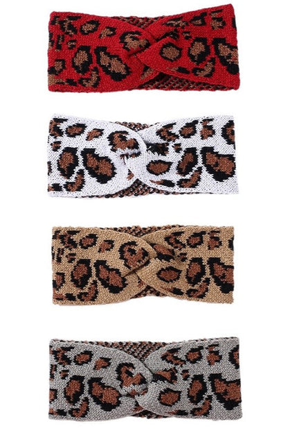 Leopard Knit Headband