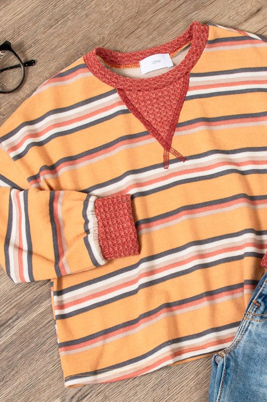 **SALE!** Girls Striped Knit Top