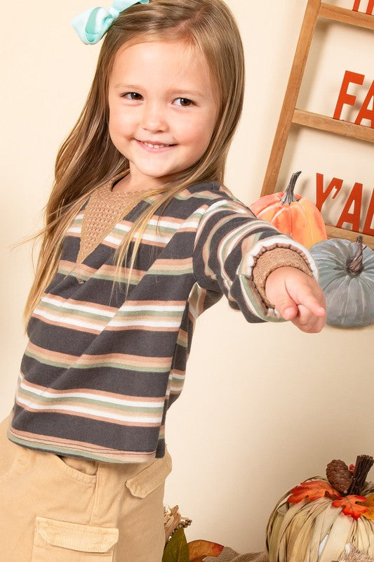 **SALE!** Girls Striped Knit Top