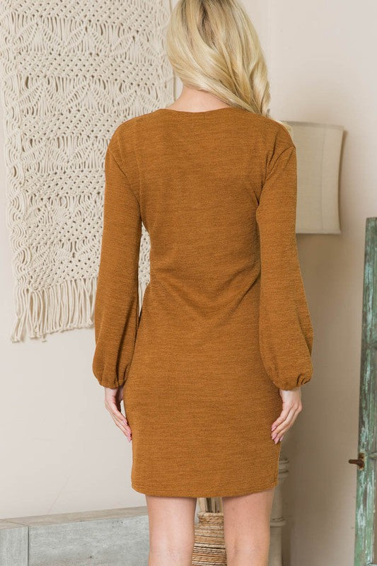 **SALE!** Tie Front Knit Dress