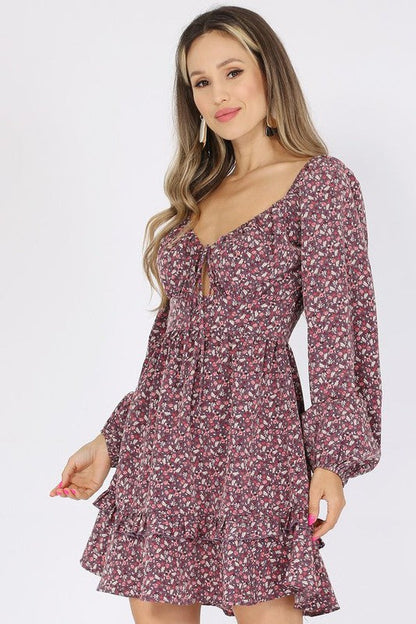 **SALE!!** Serenade Keyhole Floral Dress