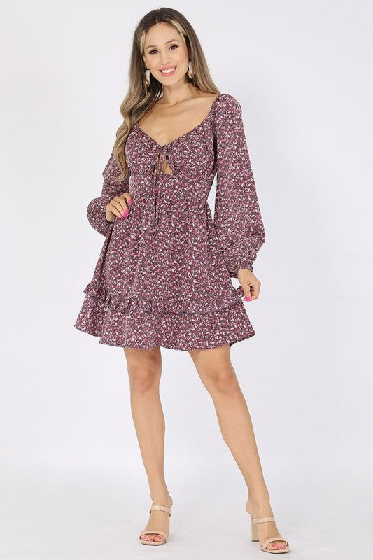 **SALE!!** Serenade Keyhole Floral Dress