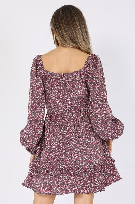 **SALE!!** Serenade Keyhole Floral Dress