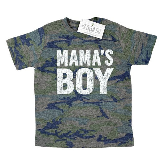 Boys Mama's Boy Camo Tee