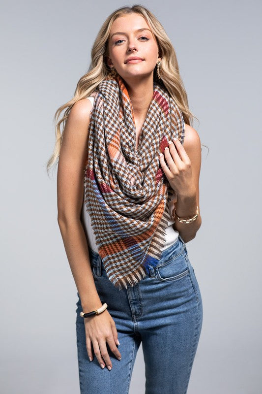 Houndstooth Lightweight Scarf