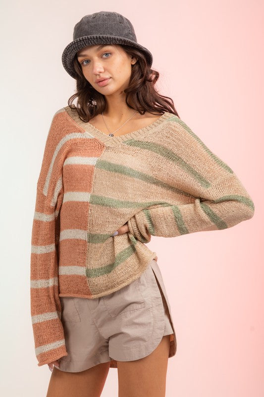 Uma Striped Lightweight Sweater