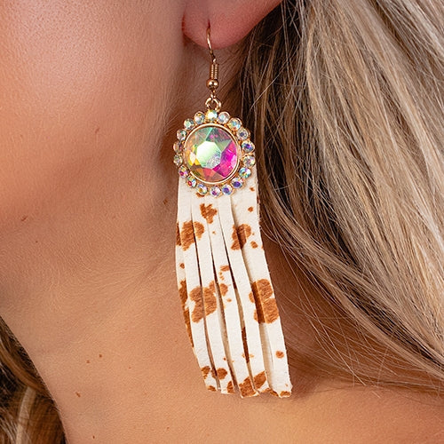 Bozeman Rhinestone Fringe Earrings