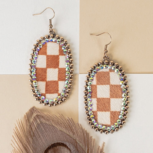 Abilene Checkered Hide Jewelry