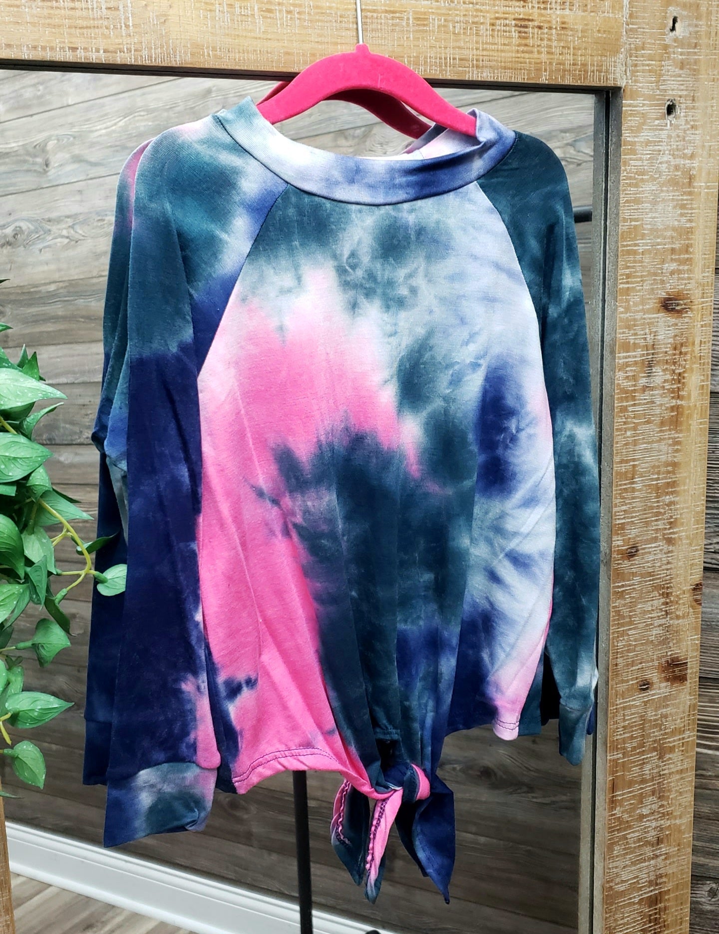 **SALE!**Girls Tie Dye Raglan with Tie Detail