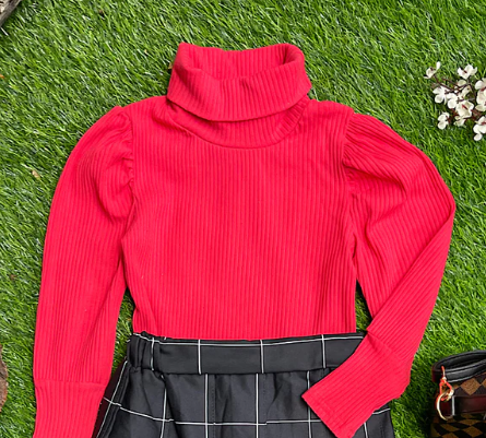 **SALE!** Girls Red Turtle Neck