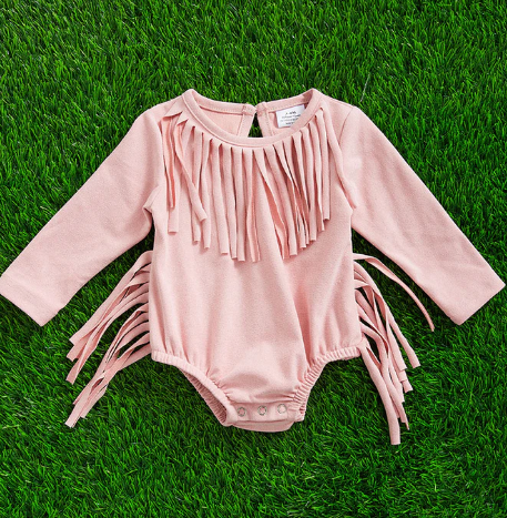 Baby Girl Suede Fringe Onesies