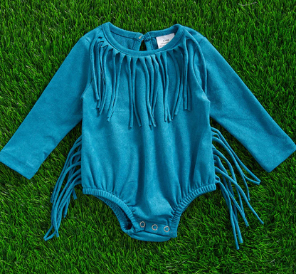 Baby Girl Suede Fringe Onesies