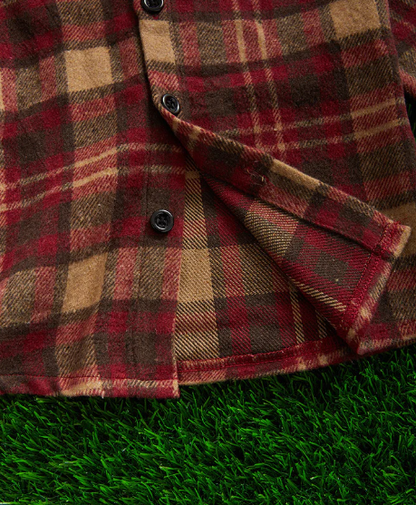 Boys Flannel Hoodie Buttondowns