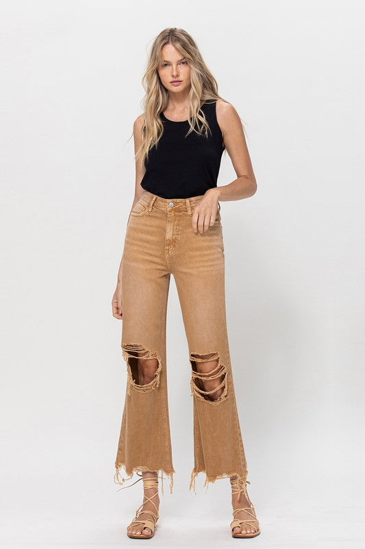 Leslie Vervet Crop Flare Jeans