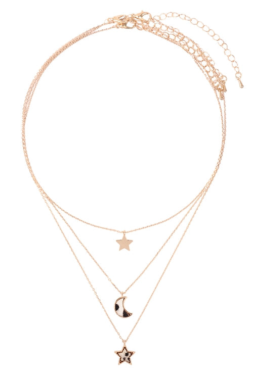 Stars & Moon Hide Necklace Set