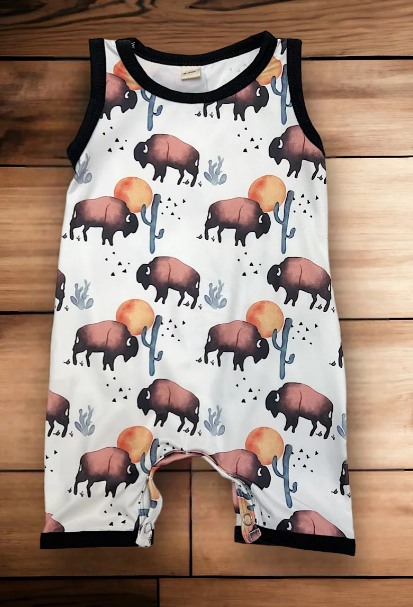 Baby Boy Buffalo Romper