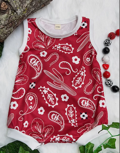 Baby Girl Paisley Romper