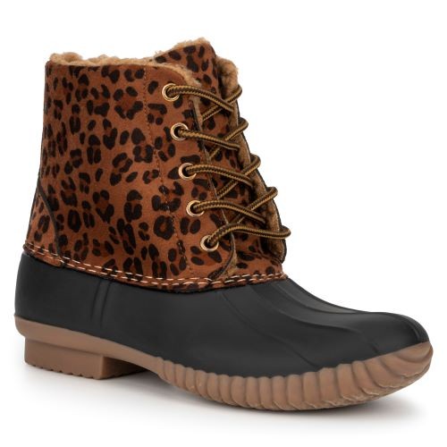 Leopard Matte OMP Duck Boots (Sizes 6-7)