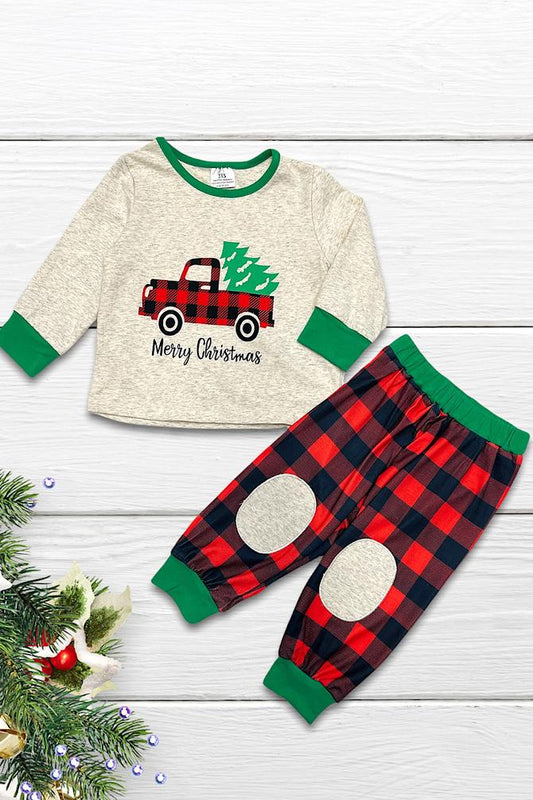 Boy Christmas Truck Pajama Set