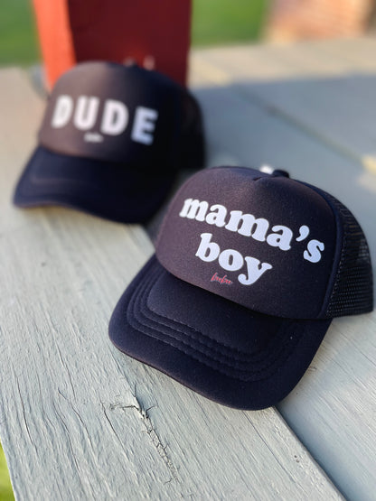 Boys Mama's Boy Trucker Hat