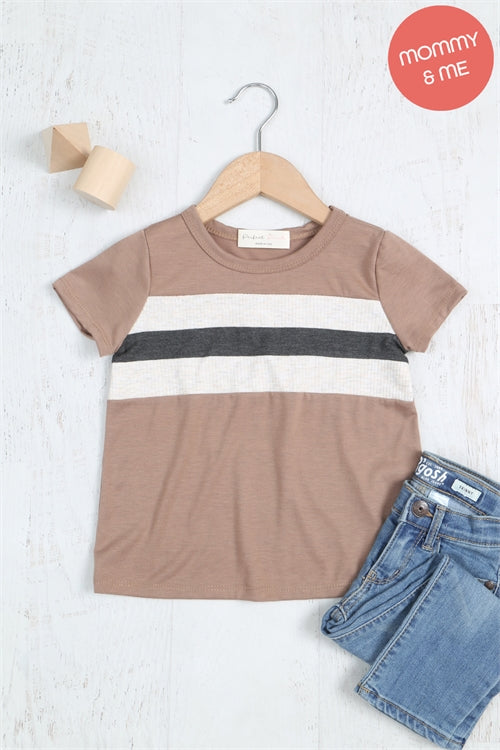 **SALE!** Girls Neutral Colorblock Top