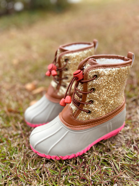 Girls OMS Glitter Duck Boots