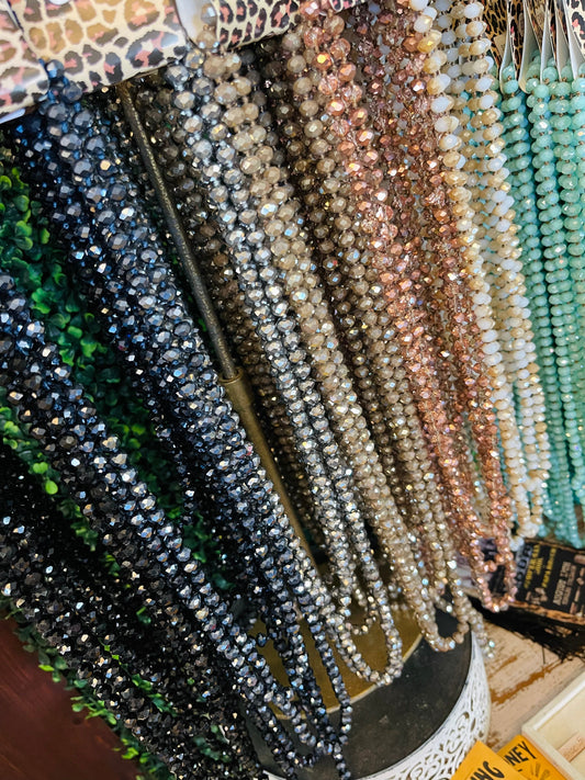60" Crystal Necklaces