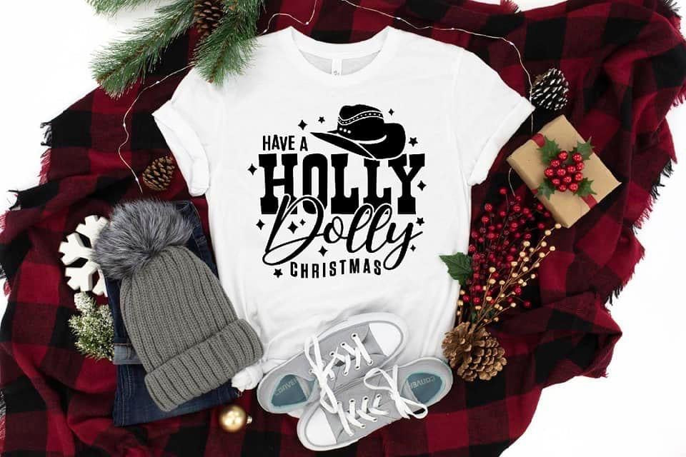 **SALE!!** Holly Dolly Christmas Tee & Sweatshirt