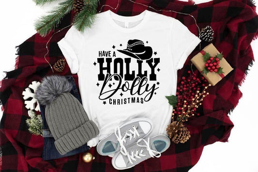 **SALE!!** Holly Dolly Christmas Tee & Sweatshirt