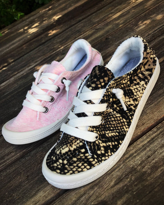 Snake Print Sneaker (Sizes 5-6)