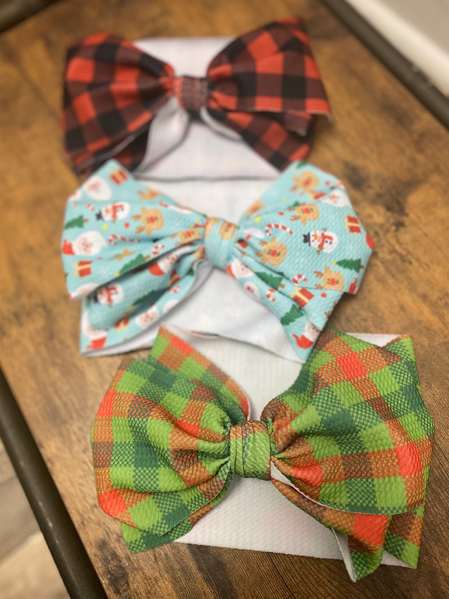 Christmas Bow Head Wrap