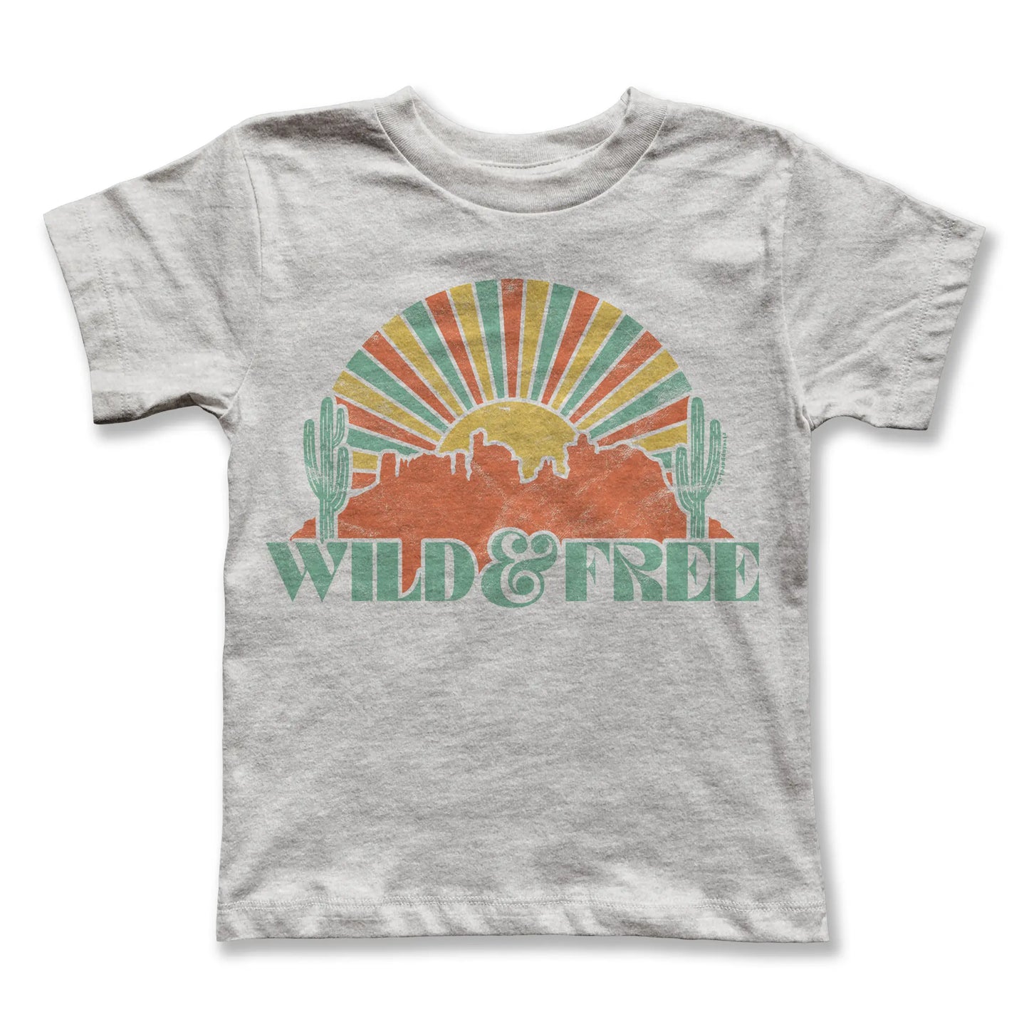 Kids Wild & Free Retro Sunset tee