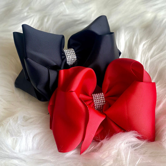 Rhinestone Solid Bows