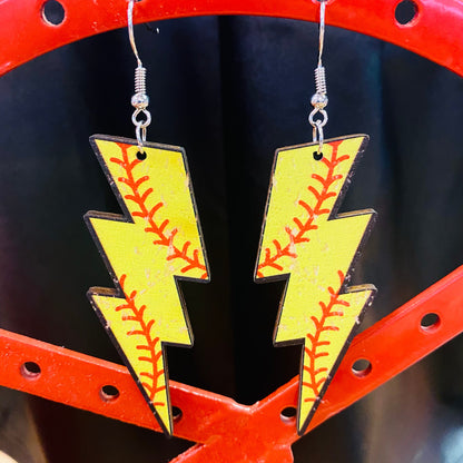 Sports Lightning Bolt Earrings