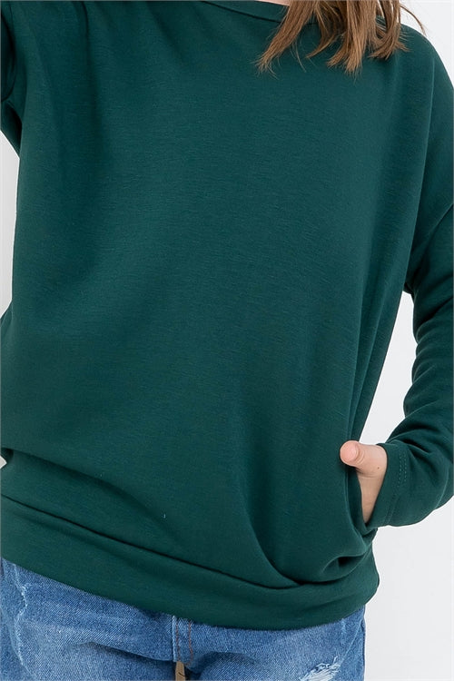 **SALE!!** Girls Suede Patch Fleece Top