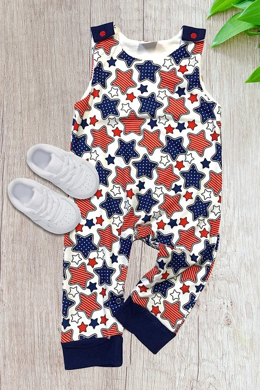 Baby Red White & Blue Stars Romper