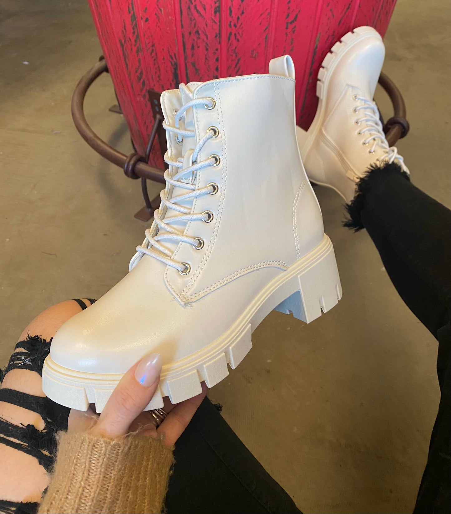 Maddie Lace-Up Combat Boots