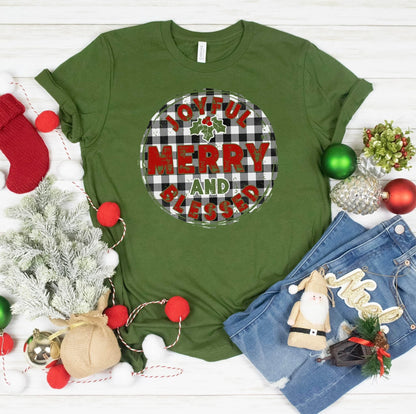 Joyful Merry & Blessed Tee