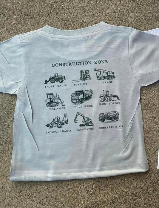 Construction Zone Kids Tee