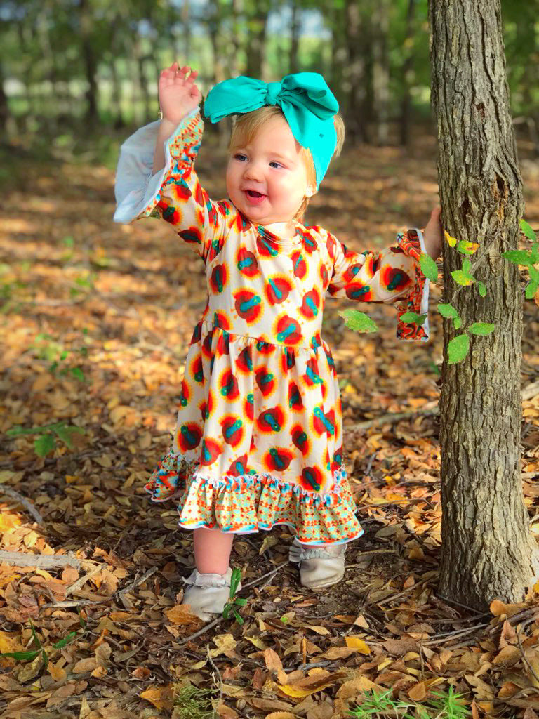 Aztec Turkey Dress (Size 2T)